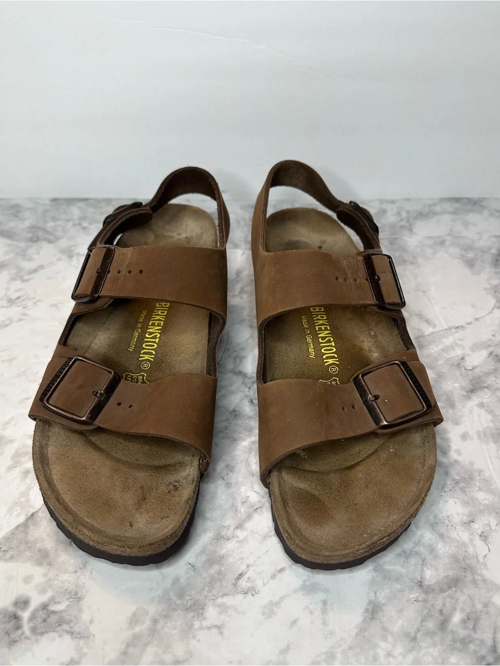Birkenstock Milano Brown Leather Backstrap Sandals EU 40 US 9 Germany